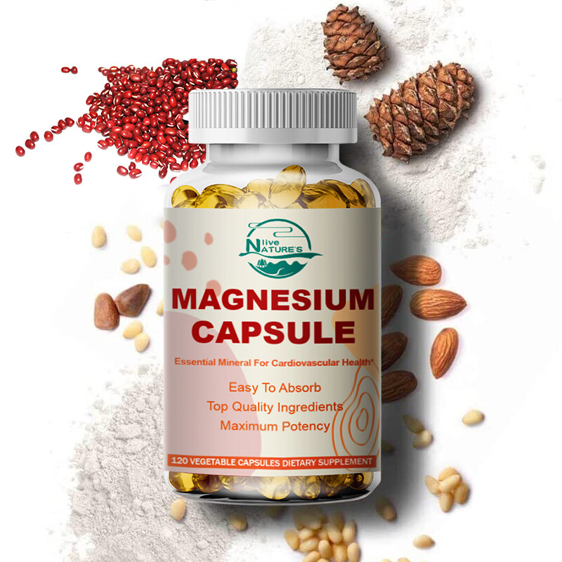 Magnesium Glycinate | 500 mg | 120 Capsules | Non-GMO and Gluten Free Softgels