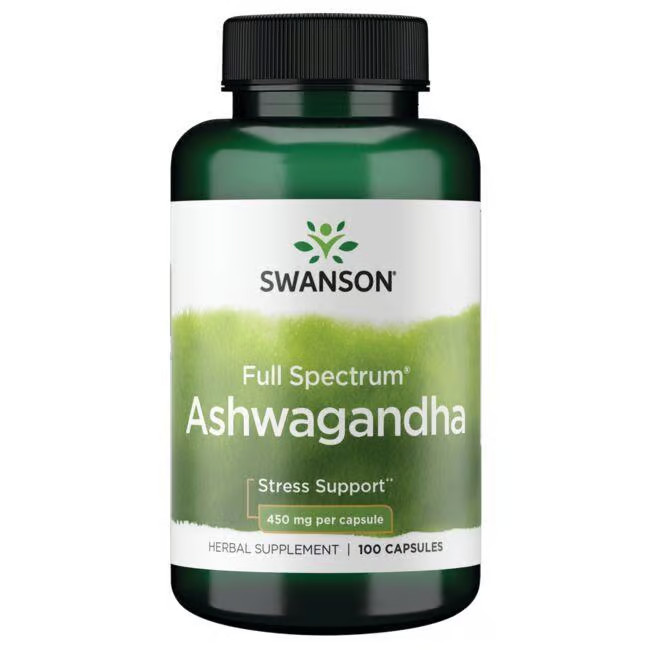Ashwagandha 450mg 100 Capsules Swanson