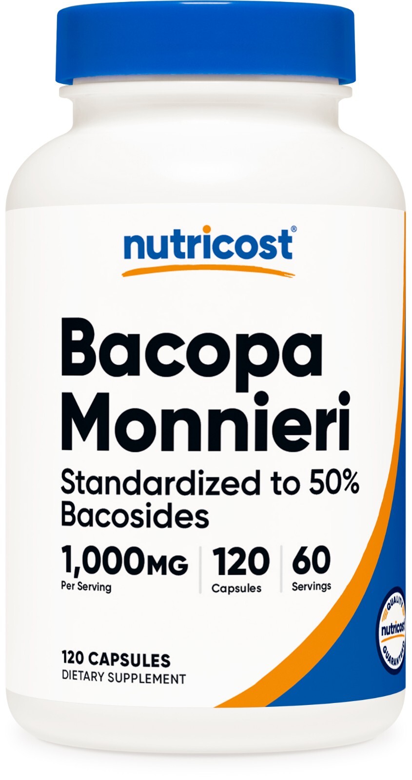 Nutricost Bacopa Monnieri 1,000mg, 120 Capsules (60 Servings)