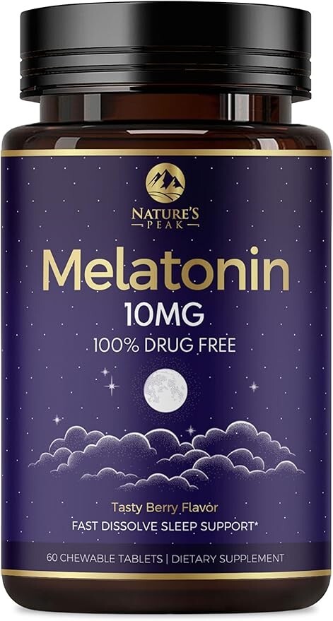 Melatonin 10mg Sleep Supplements for Adults – Max Strength, Fast Dissolve 10 mg