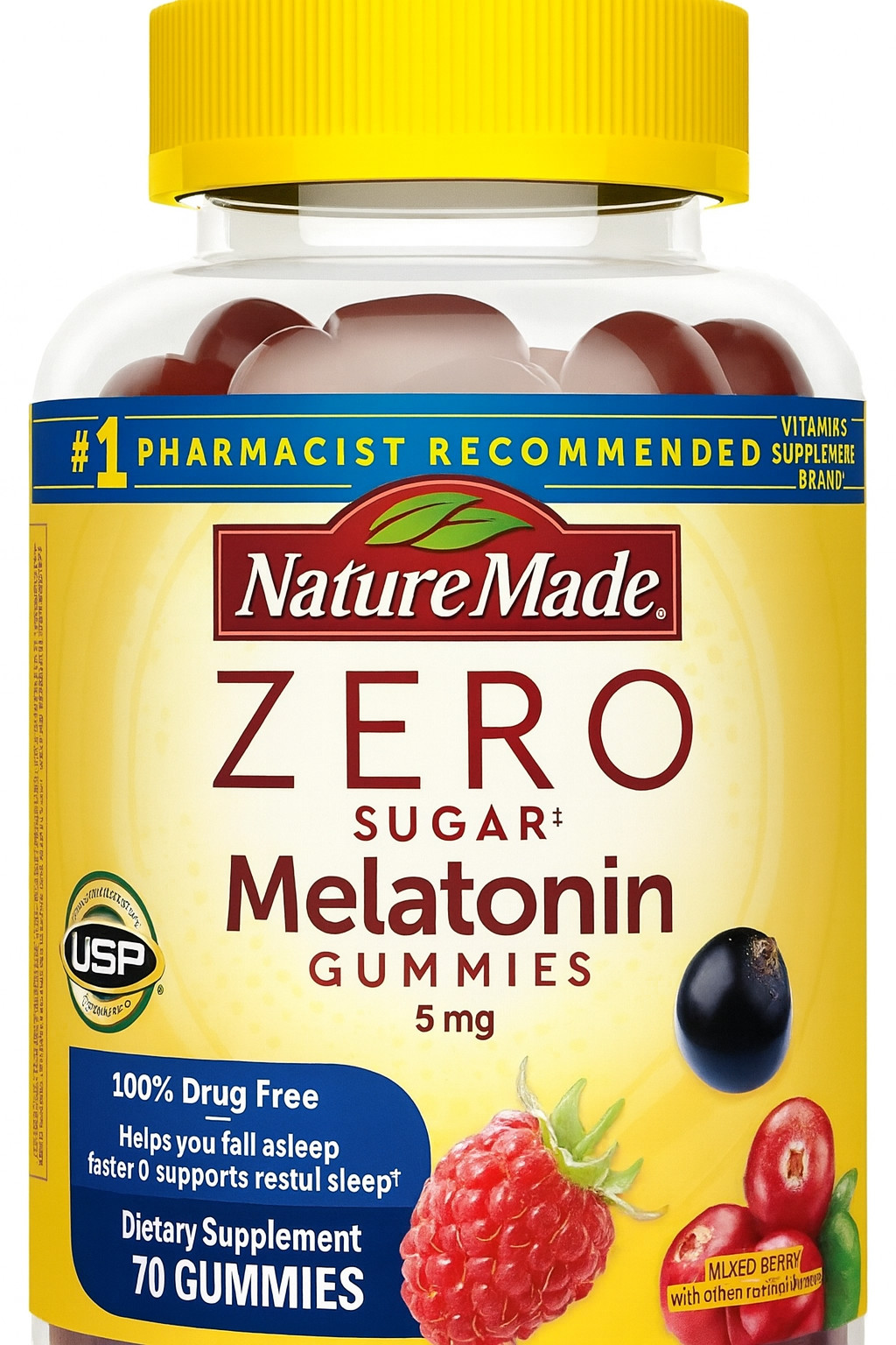 Title: Nature Made Zero Sugar Melatonin Gummies 5mg 70ct Exp 04/2026 New