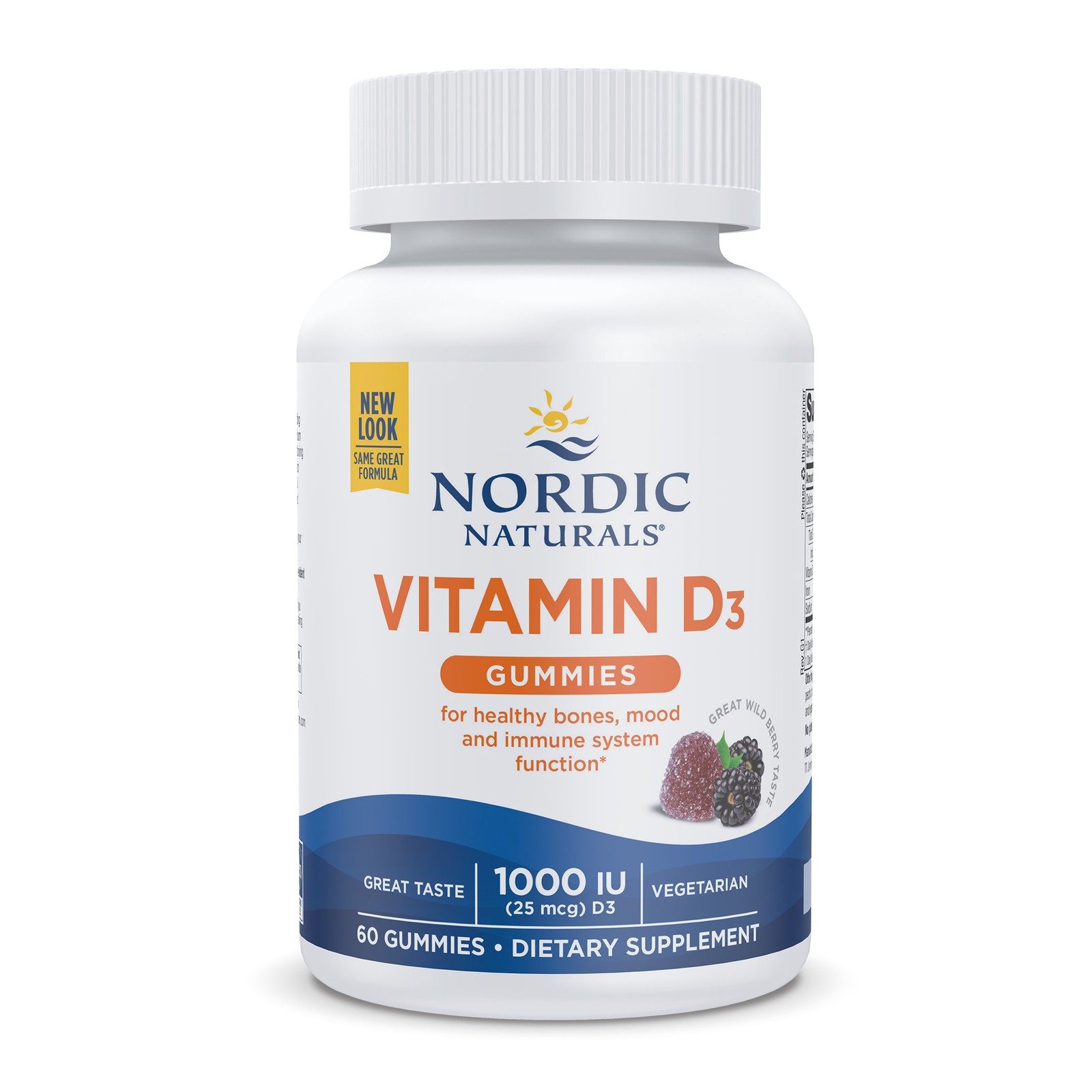 Nordic Naturals Vitamin D3 Gummies – Natural Cholecalciferol Vitamin D, 60 Ct