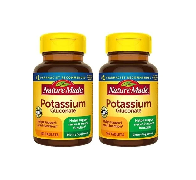 Nature Made Potassium Gluconate 550mg Dietary Supplement Heart Health Supplement