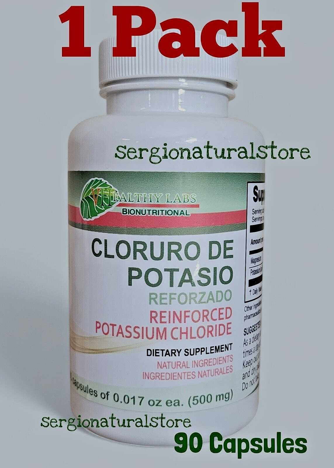 Cloruro de Potasio (Potassium Chloride Reinforced) 90 Capsules