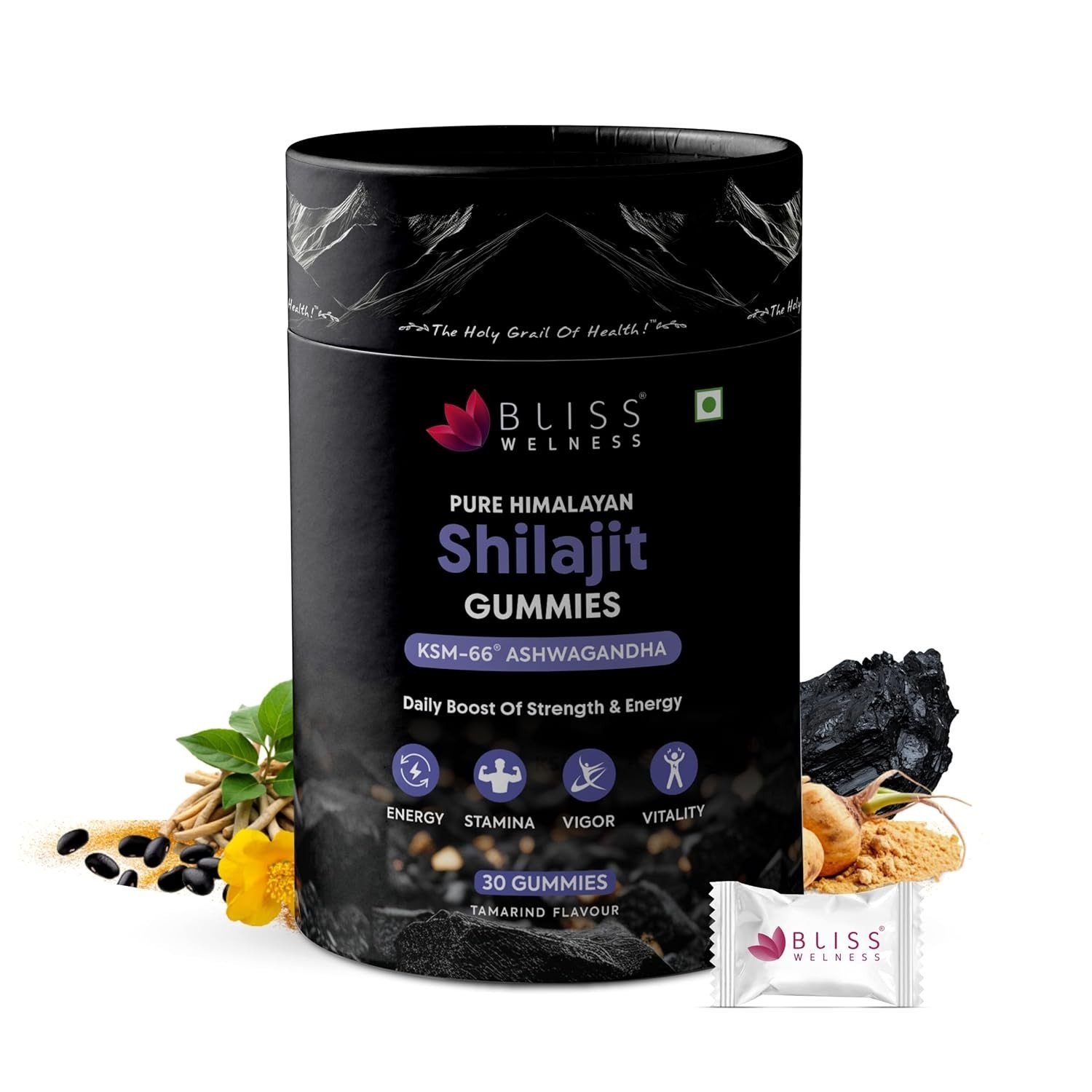 Himalayan Shilajit/Chilajit/Shilajeet Gummies Extremely Potent, Ashwagandha, 60N