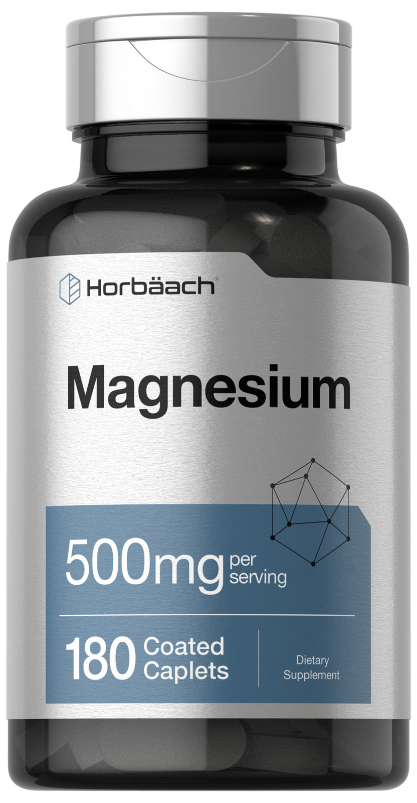 Magnesium 500mg | 180 Caplets | As Magnesium Oxide | Vegetarian | by Carlyle