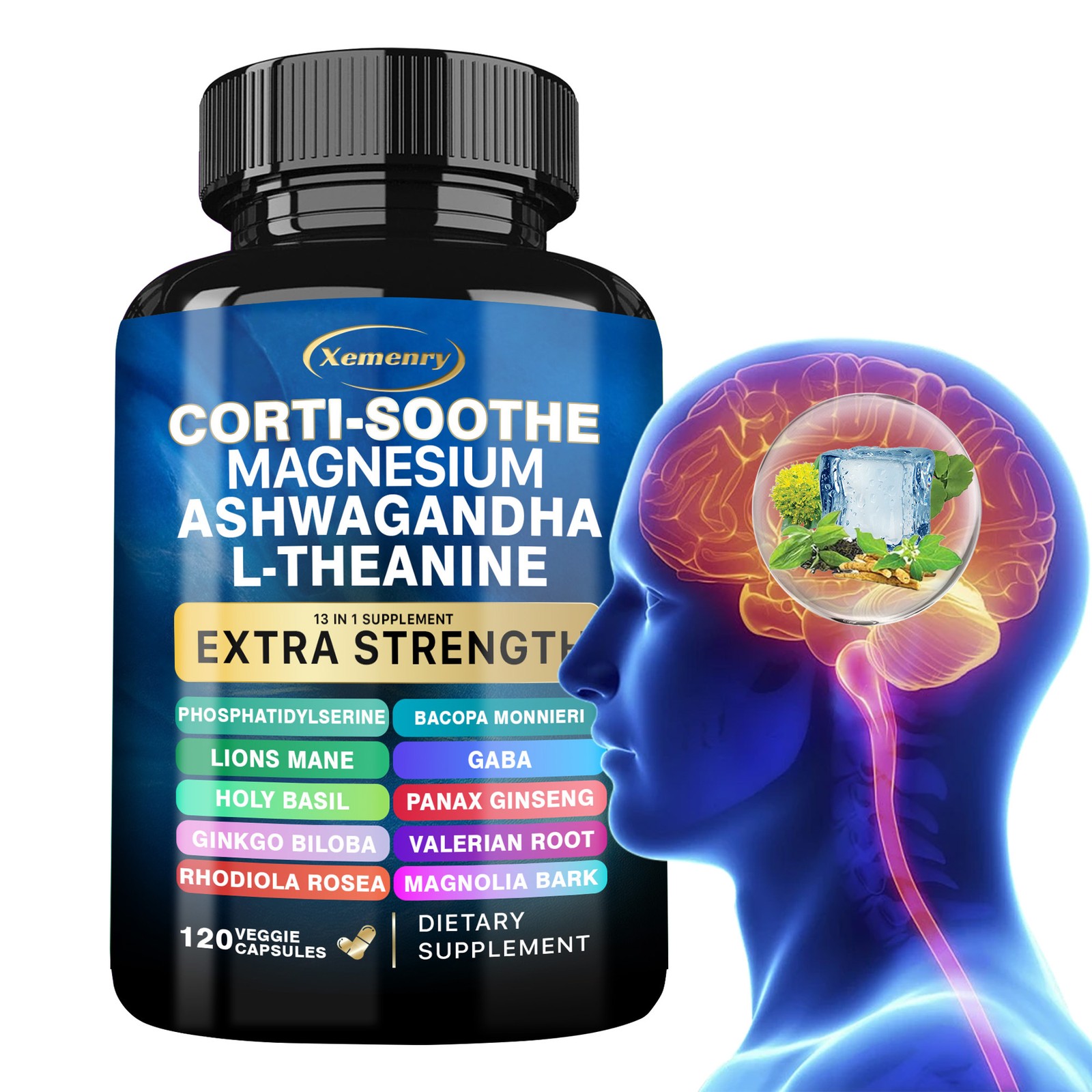 120pcs Corti-soothe Magnesium Ashwagandha L-theanine – Improve Sleep Quality
