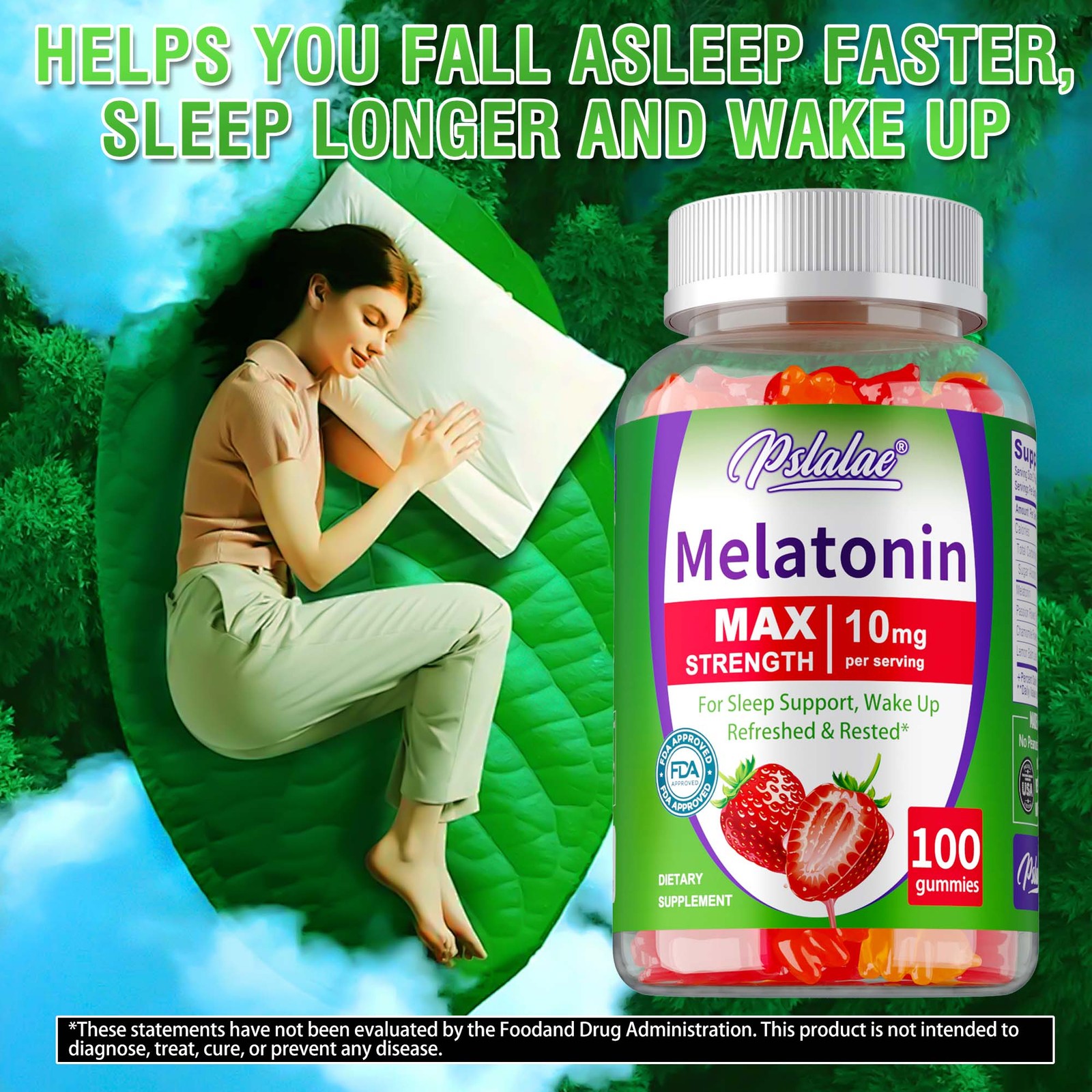 Melatonin Gummies 10mg – Sleep Support, Extending Sleep Time and Reducing Stress