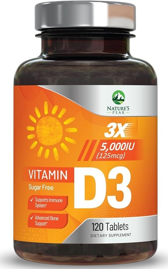 Vitamin D3 5000 IU (125 mcg) – High Potency Vitamin D Chewables for Bone, Teeth