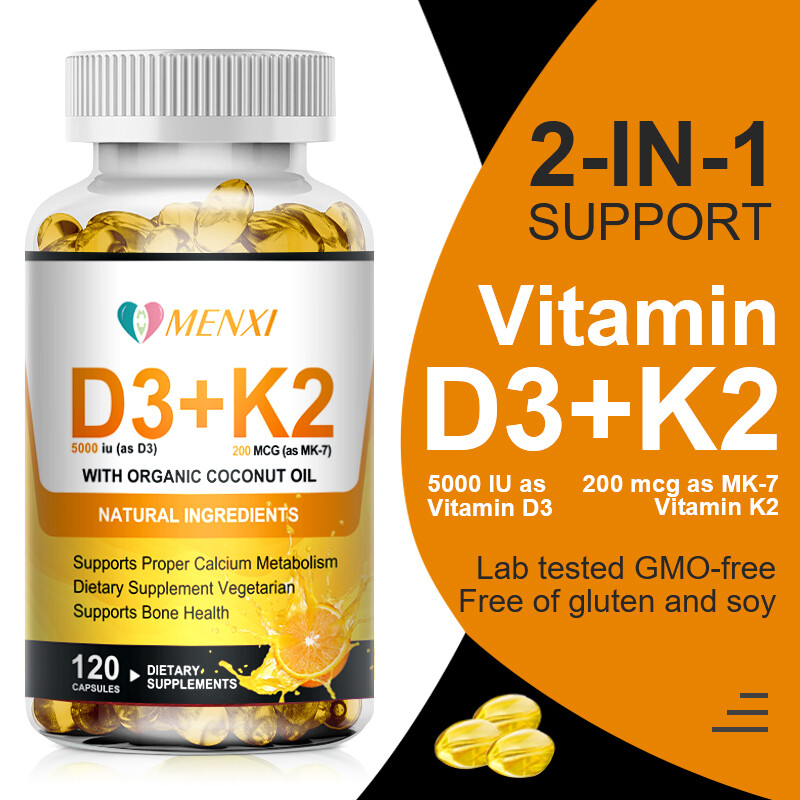 Vitamin K2 D3 Vitamin with BioPerine, Boost Immunity & Heart Health Supplement