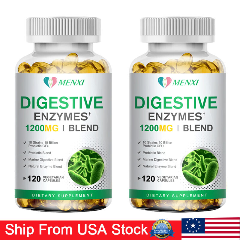 Qty240 Digestive Enzymes Prebiotic & Probiotics Gas,Constipation Supplement