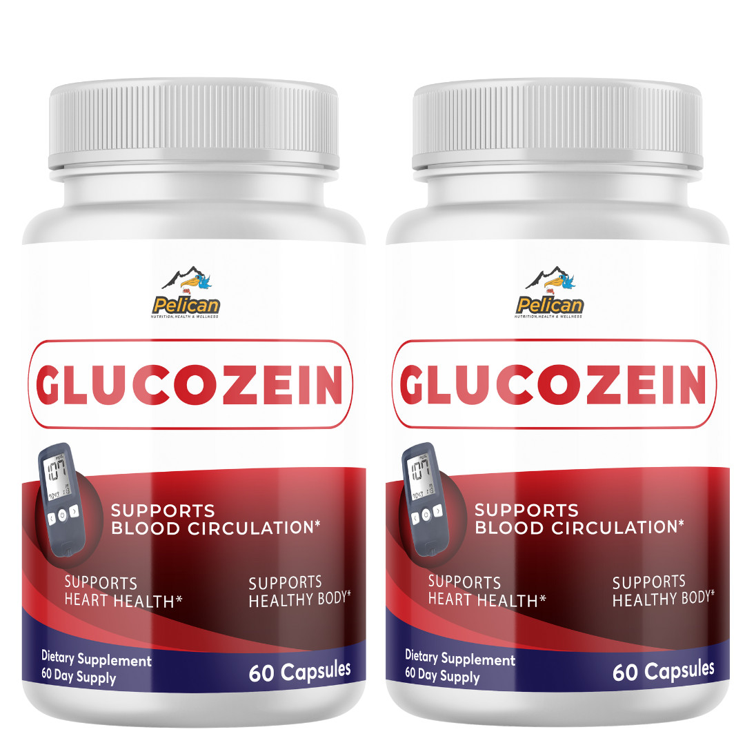 GLUCOZEIN- Blood Support- 2 Bottles- 120 Capsules
