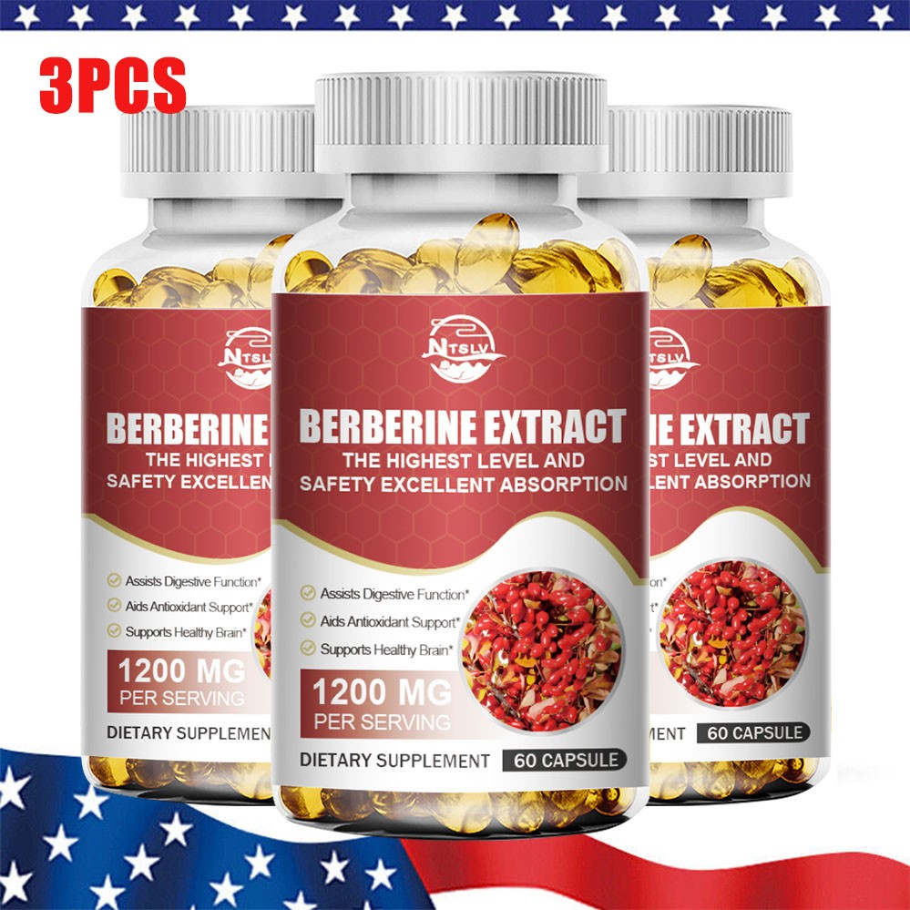 180 Cap Berberine 1200mg High Abosorption For Blood Sugar Immune 3 Months Supply