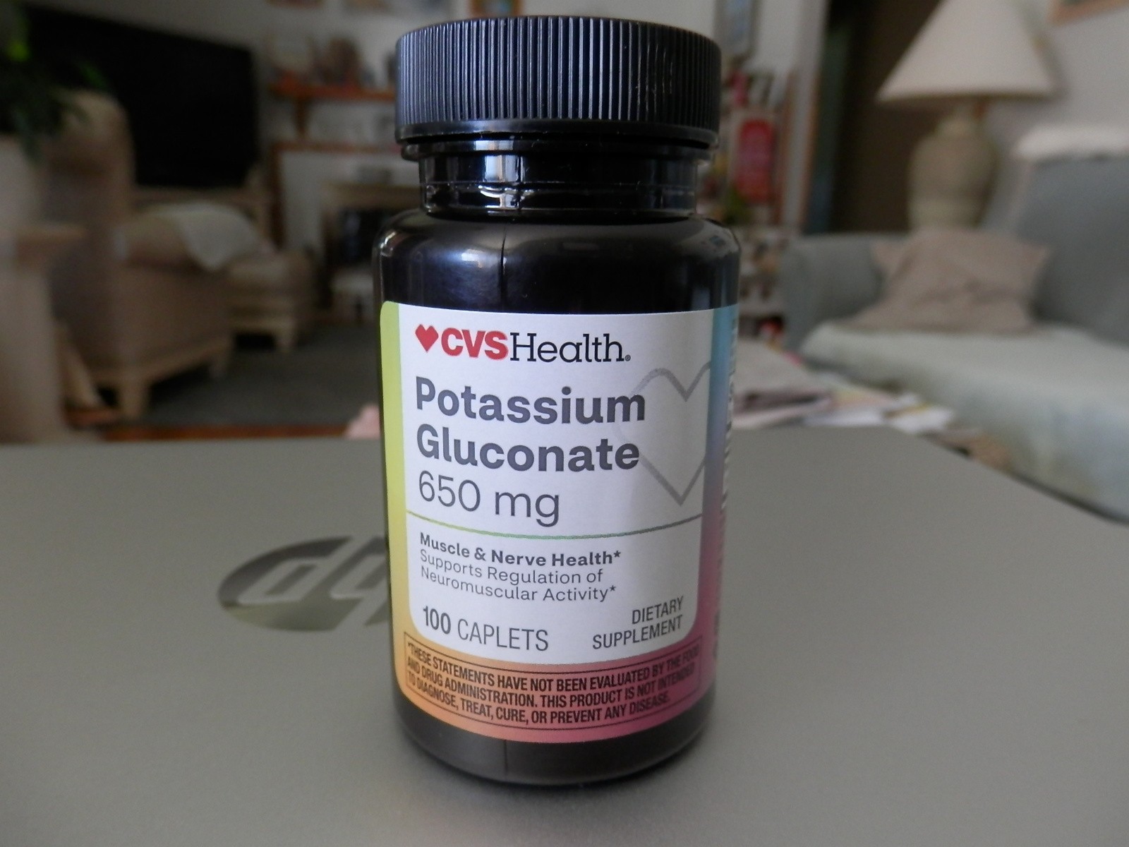 CVS Potassium Gluconate 650mg 100 Caplets exp 02/26 Dietary Supplement unopened