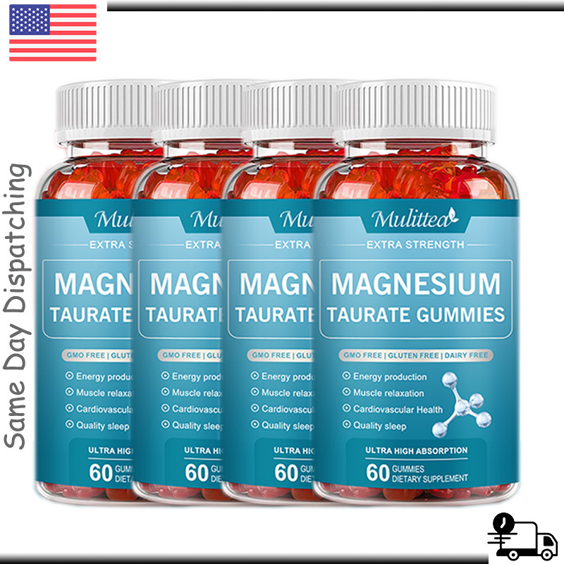 Magnesium Taurate Gummies High Absorption Taurate 1800mg for Muscle Heart Health