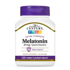 21st Century Extra Strength Melatonin 10 mg Quick Dissolve Sleep Aid 120 Count
