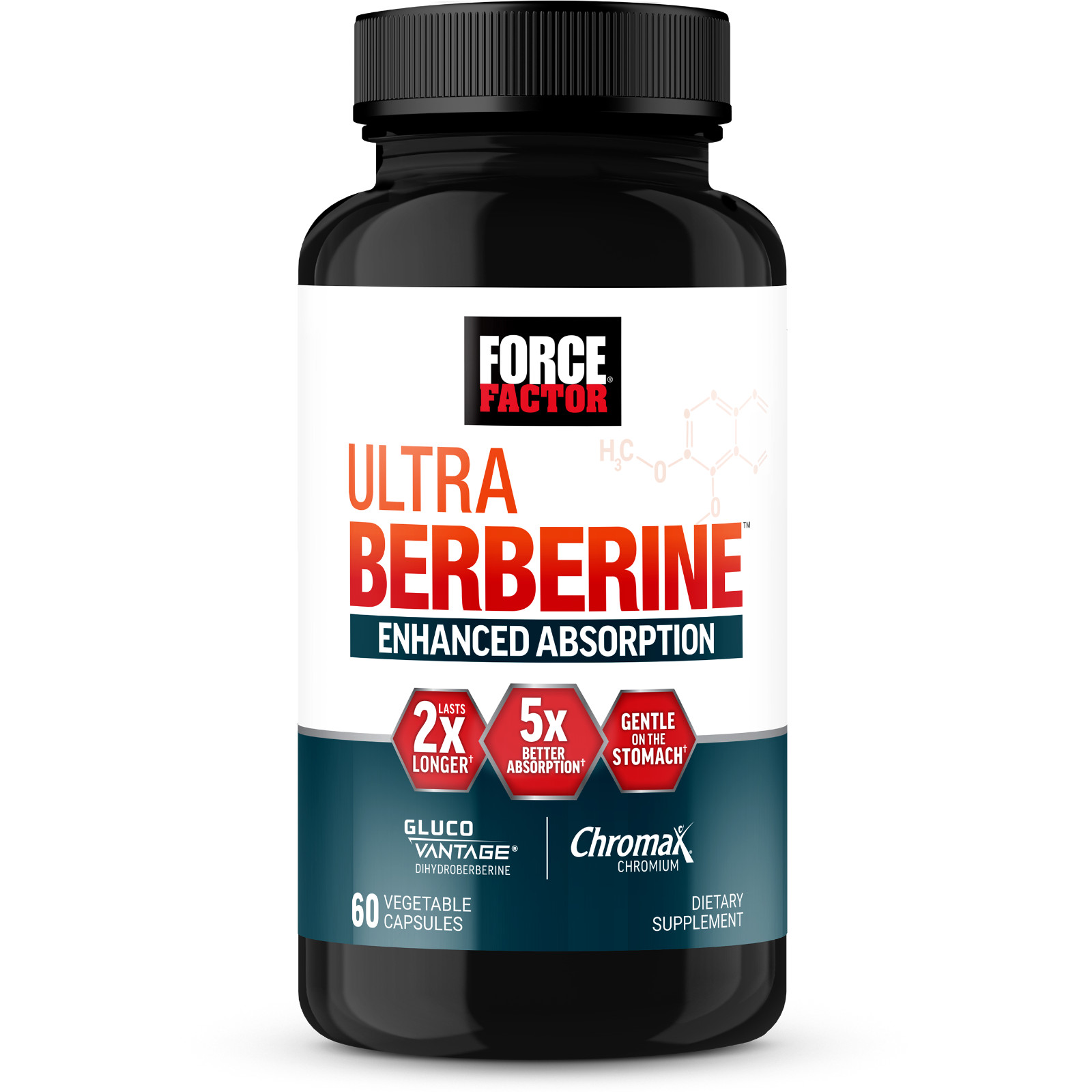 FORCE FACTOR Ultra Berberine Enhanced Absorption, 5X Better Absorption