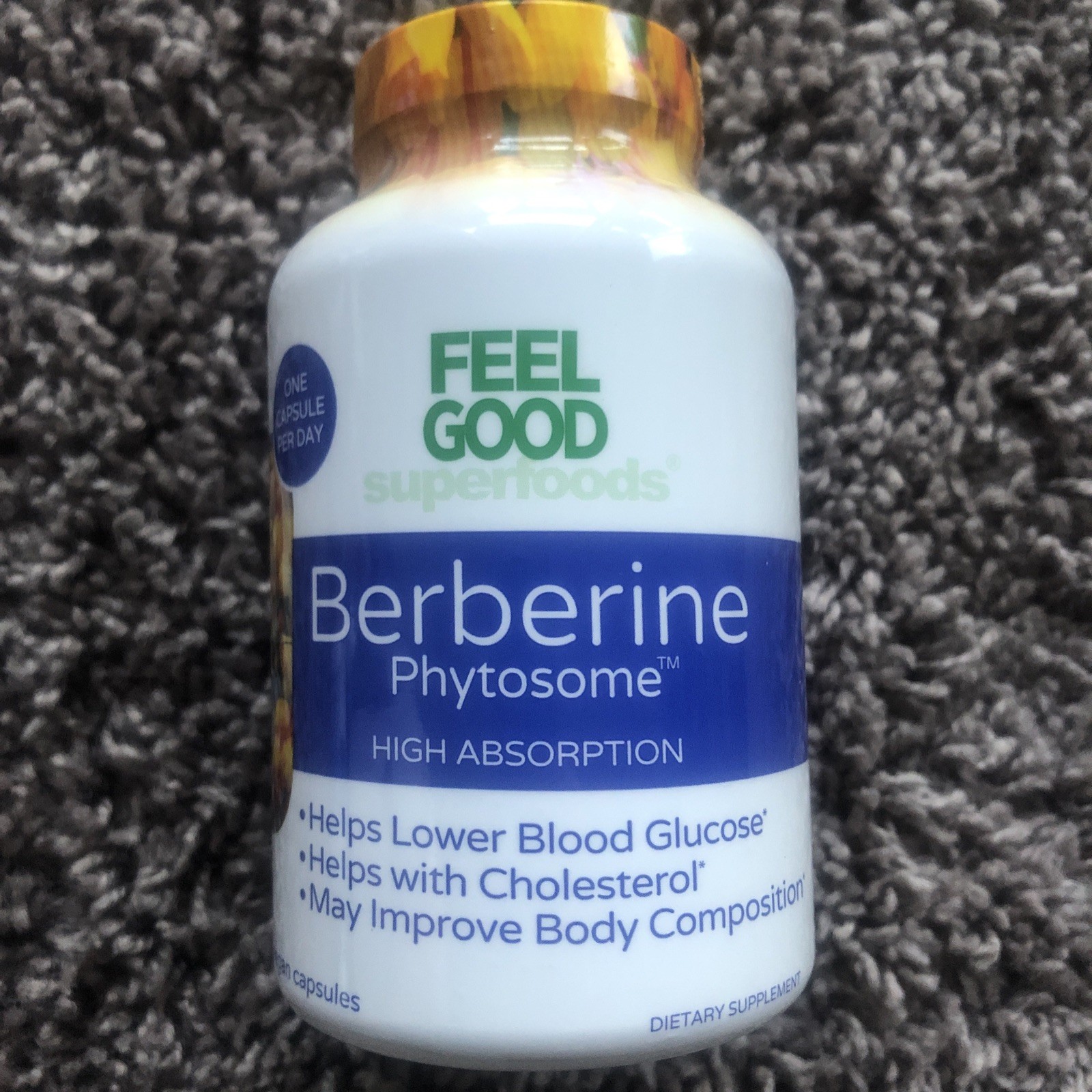 Feel Good Berberine Phytosome High Absorption 120 Capsules EXP 10/2027 Sealed