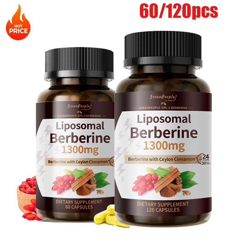 Liposomal Berberine HCL1300mg with Ceylon Cinnamon Healthy Weight Support