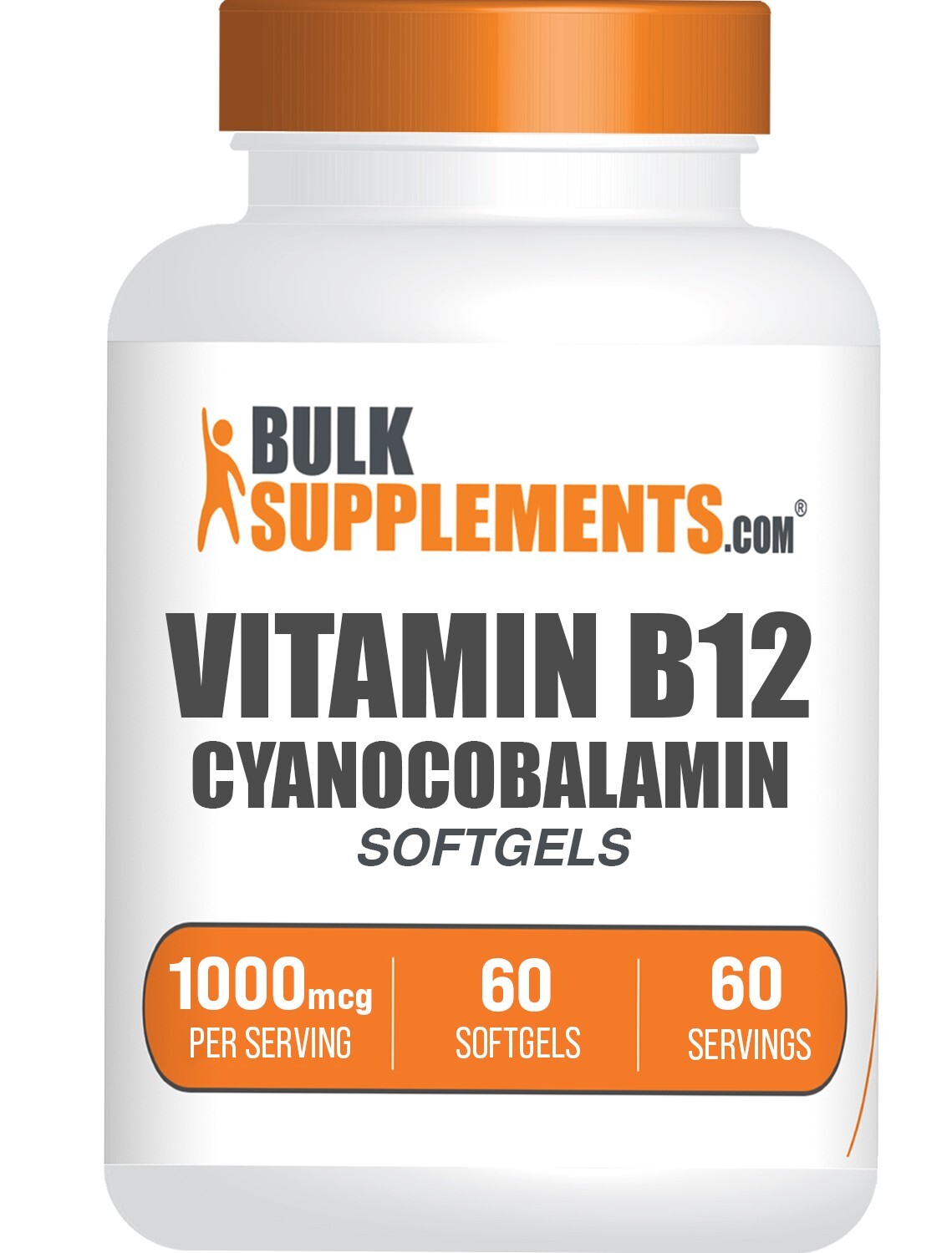 BulkSupplements Vitamin B12 Softgels – Available in 1000mcg, 5000mcg per Serving