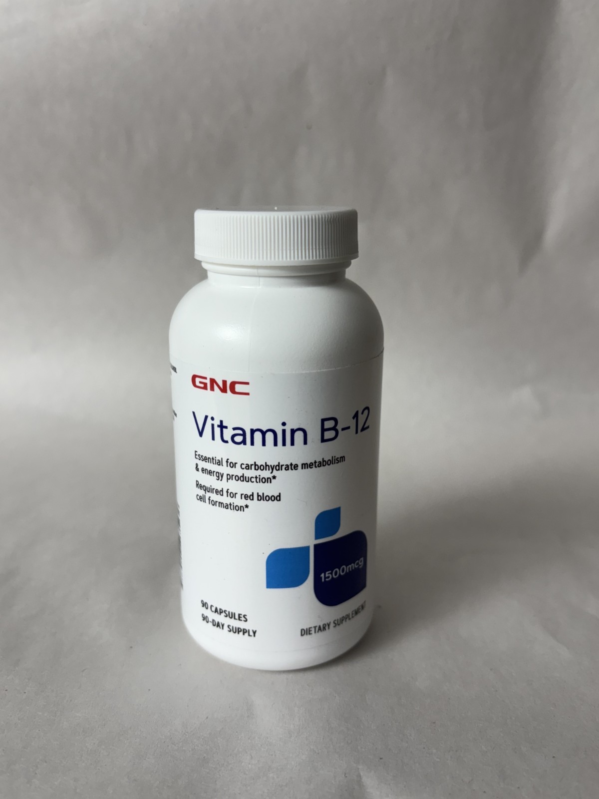 GNC Vitamin B-12 1500MCG 90 Capsules(EXP:04/2028)