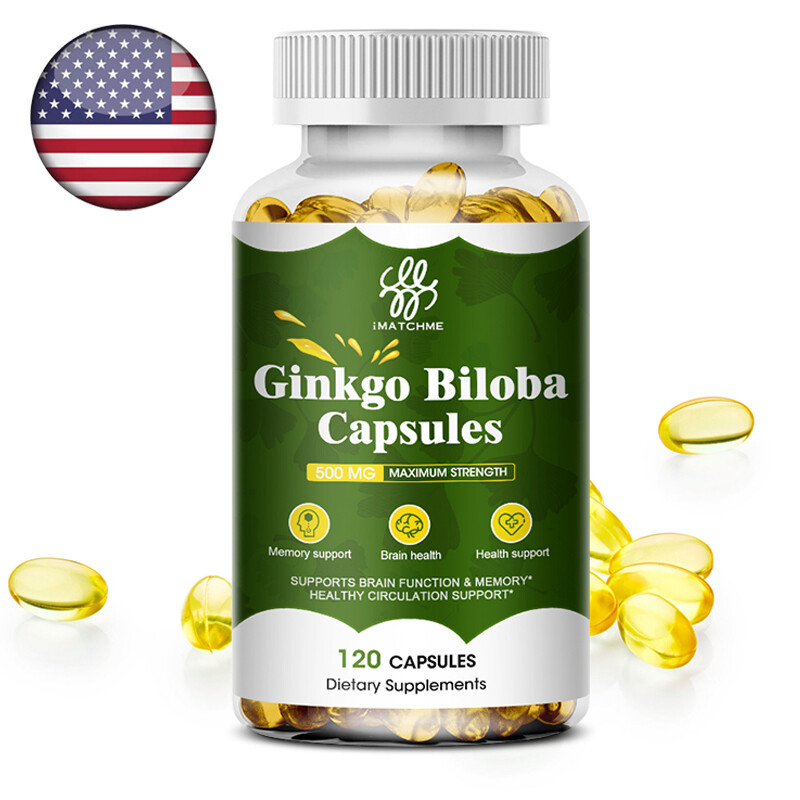 GINKGO BILOBA 500 mg – Cognitive Support – Memory & Concentration – 120 Caps