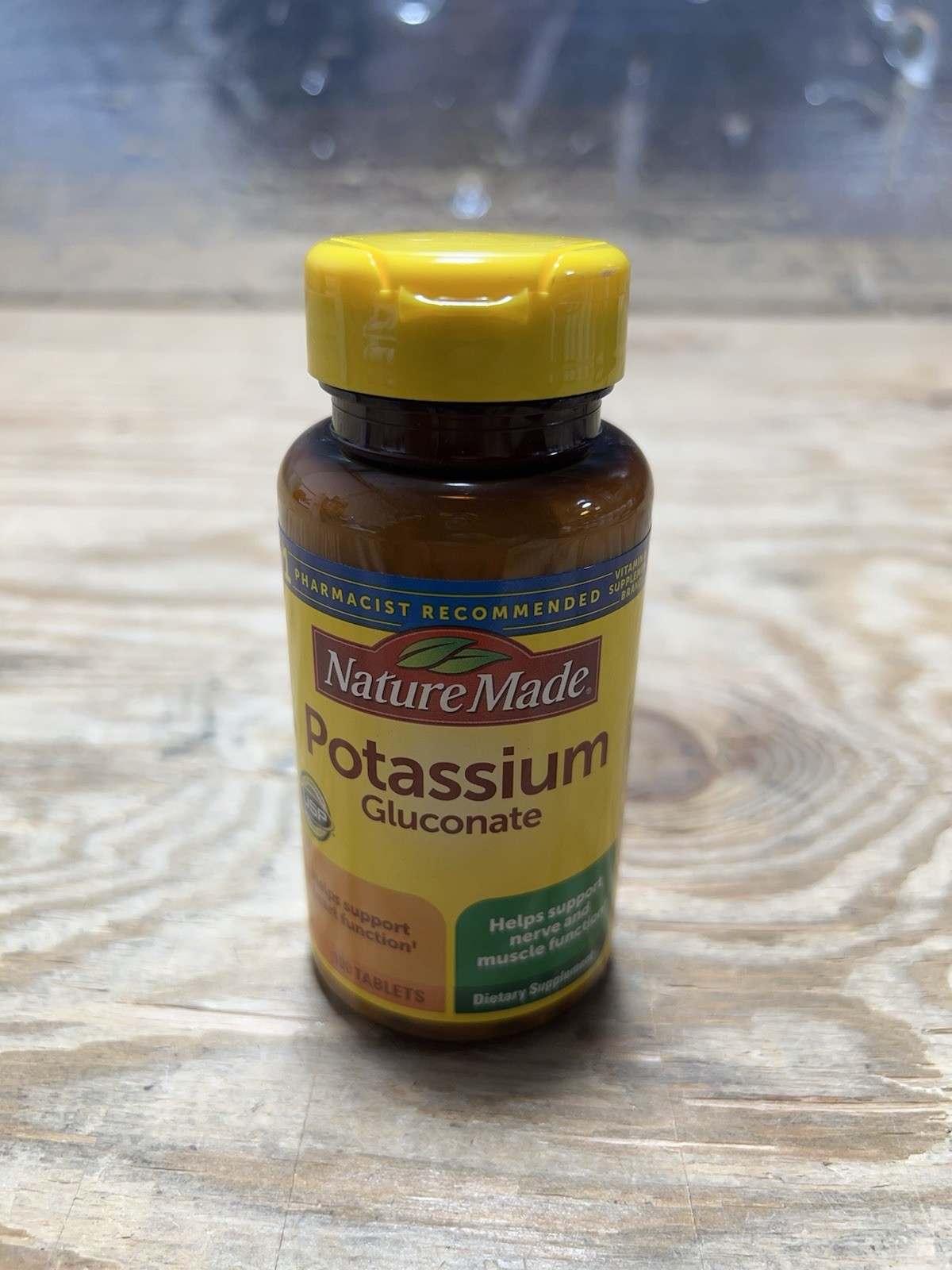 Nature Made Potassium Gluconate 550 mg 100 Tabs 01/2028