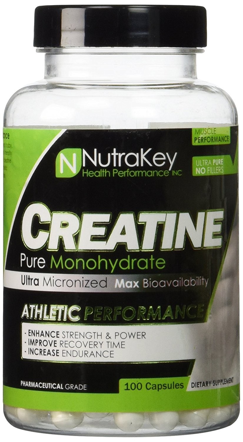 Nutrakey 100 Count Creatine Monohydrate Capsules Boost Endurance And Recovery