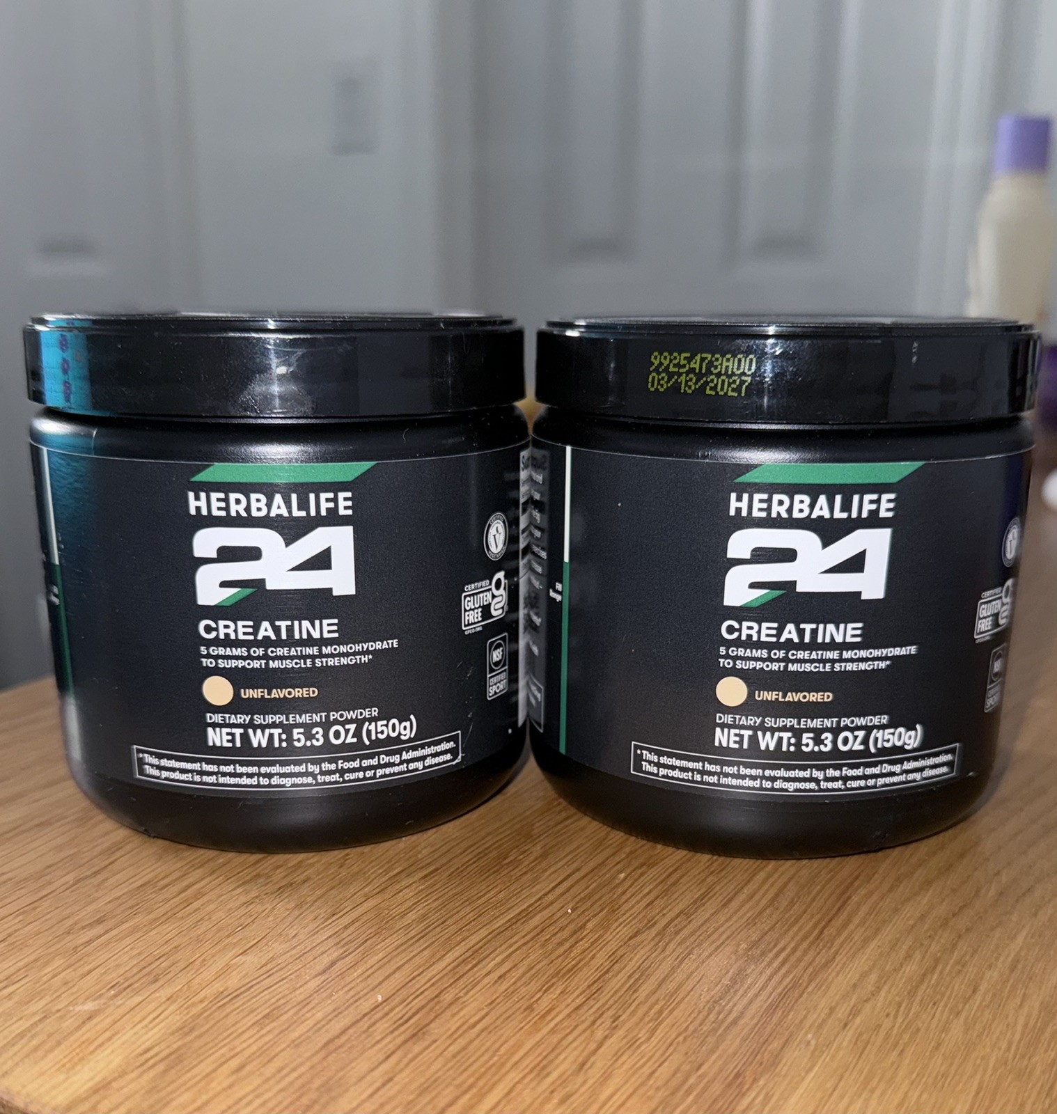 (2) Herbalife Creatine  Monohydrate 5.3oz Unflavored to Support Muscle Ex 2/27