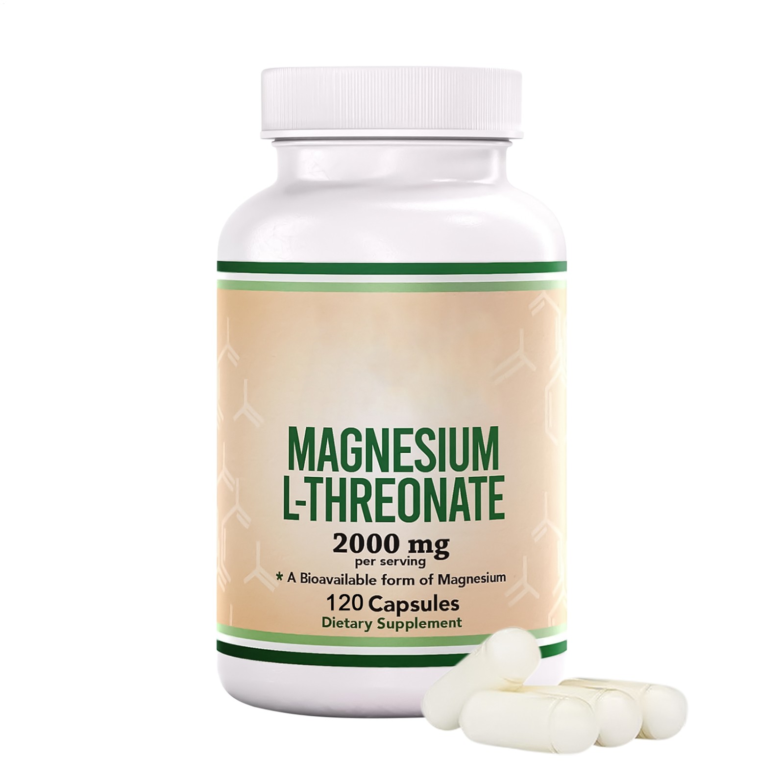 Magtein Magnesium L-Threonate 2000mg by Double Wood – 100 Capsules