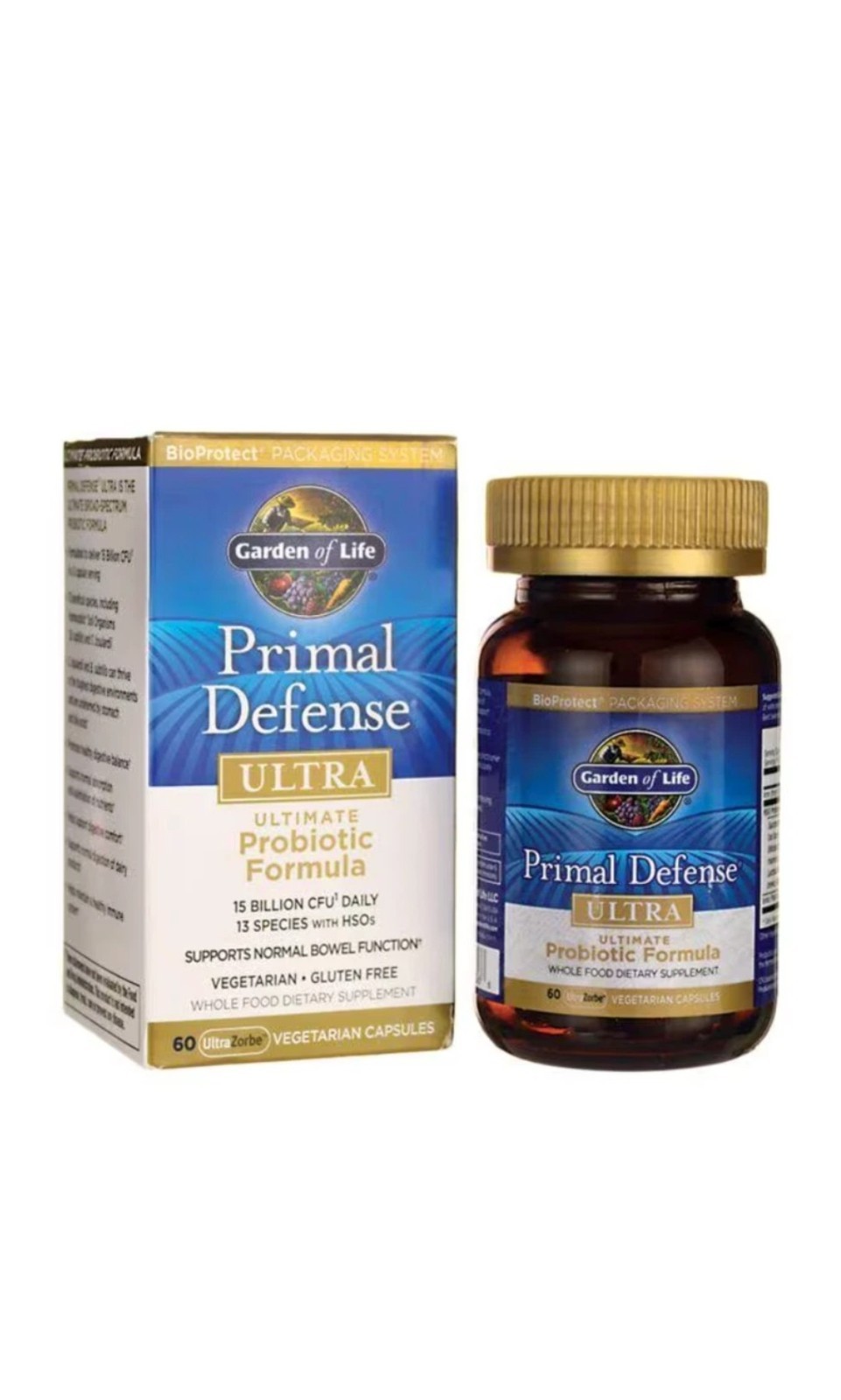 Garden of Life Primal Defense Ultra  15 Billion CFU 60 UltraZorbe VCaps 10/26+