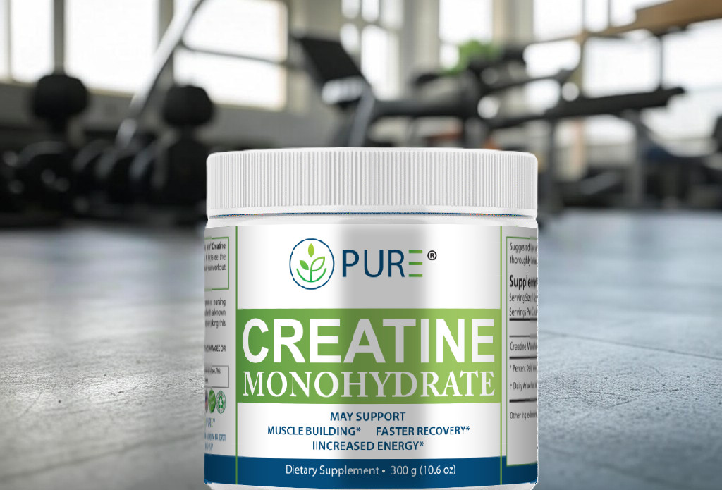 PURE Creatine Monohydrate 5g, Muscle, Endurance, 60 Servings, 300g, USA!