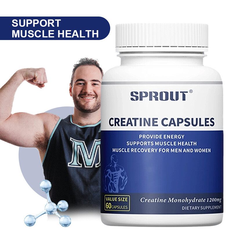 Creatine Monohydrate 60 Capsules – 1200 mg Per Serving