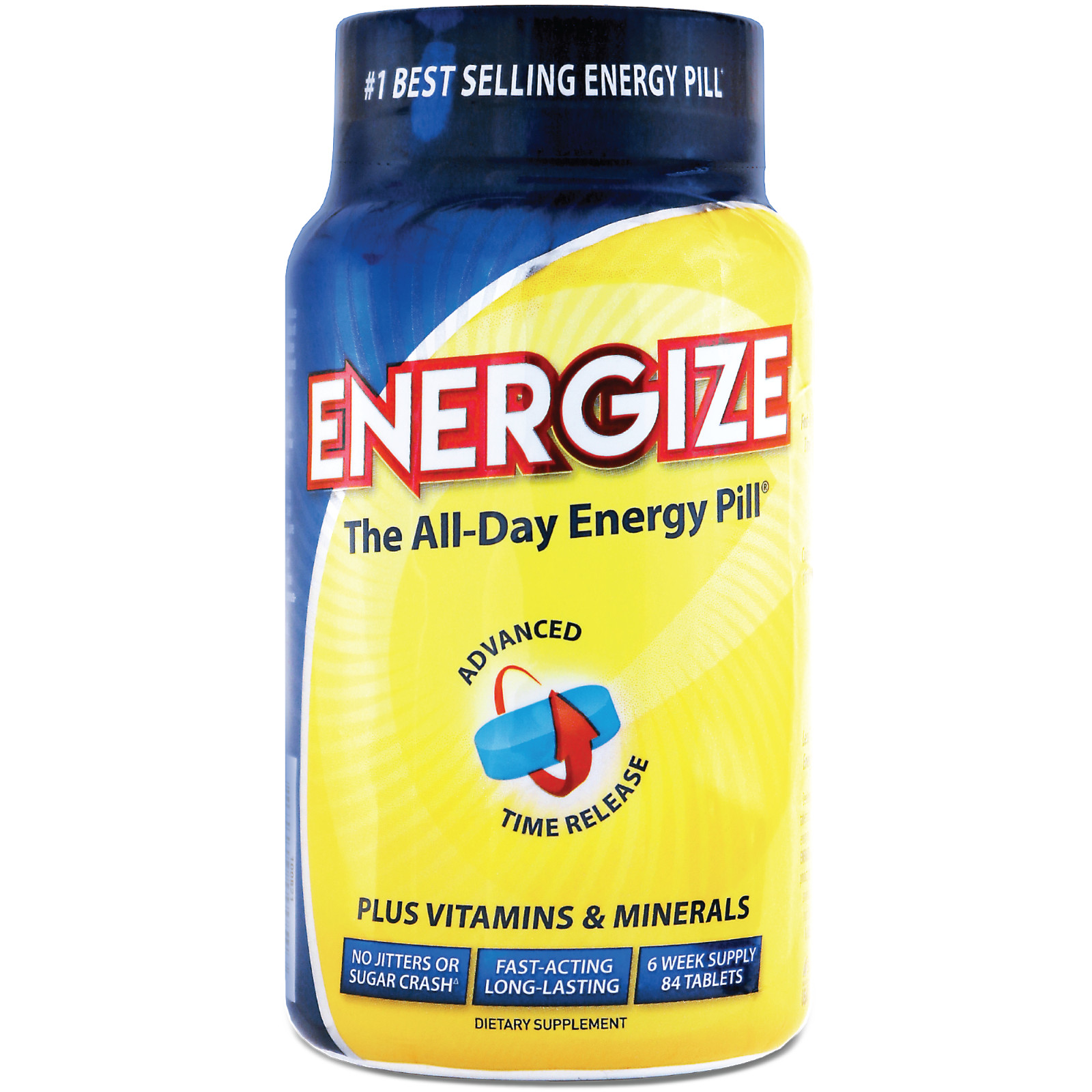 ENERGIZE America’s #1 Selling All-Day Energy Pill – 84 Time Released Tablets