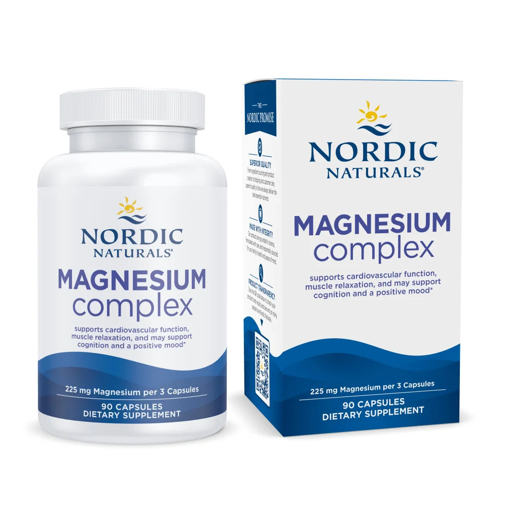 Nordic Naturals Magnesium Complex – Unique Chelated Tri-Magnesium Formula, 90 Ct