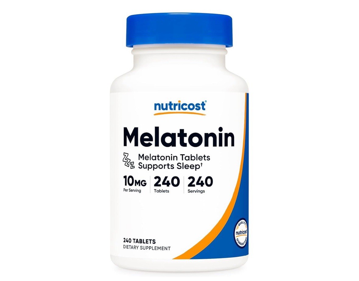 Nutricost Melatonin 10mg 240 Tablets Sleep Support Non-GMO Gluten Free