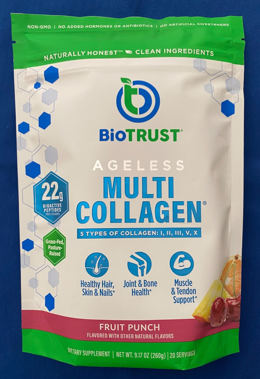 BioTrust Ageless Multi Collagen FRUIT PUNCH 5 Types Collagen BEST DATE 2/27!!
