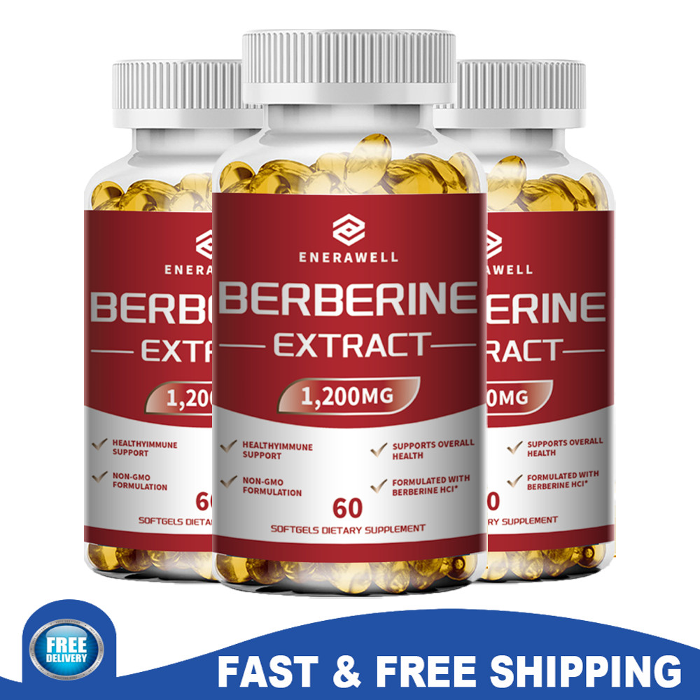 3 Packs Berberine 1200mg High Abosorption For Blood Sugar Immune 3 Months Supply