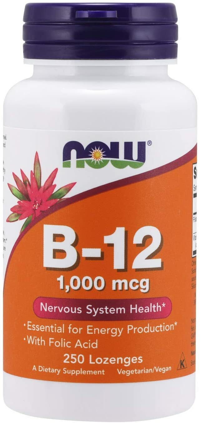 NOW VITAMIN B12  1000 mcg 250 Lozenges- FRESH PHARMACY STOCK —