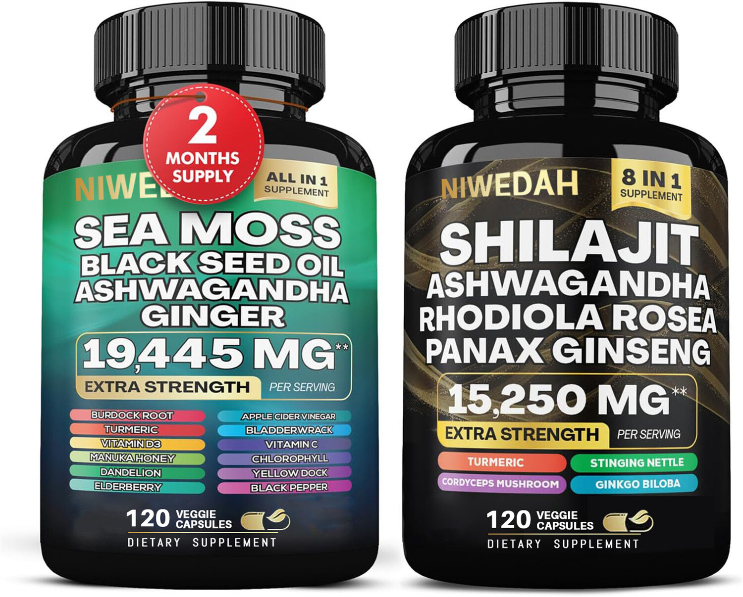 Dynamic Vitality Bundle – Sea Moss Multivitamin & Shilajit Power Combo