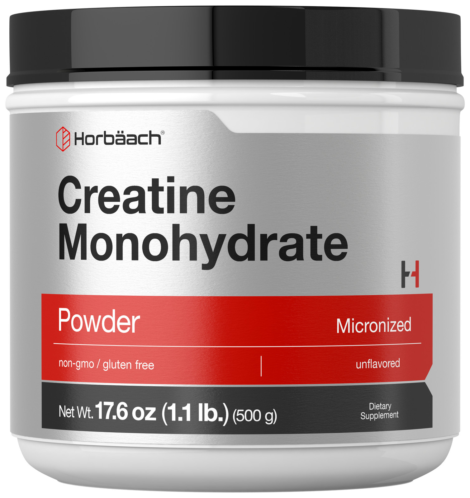 Creatine Monohydrate Powder 17.6oz | Micronized, Vegetarian | by Horbaach