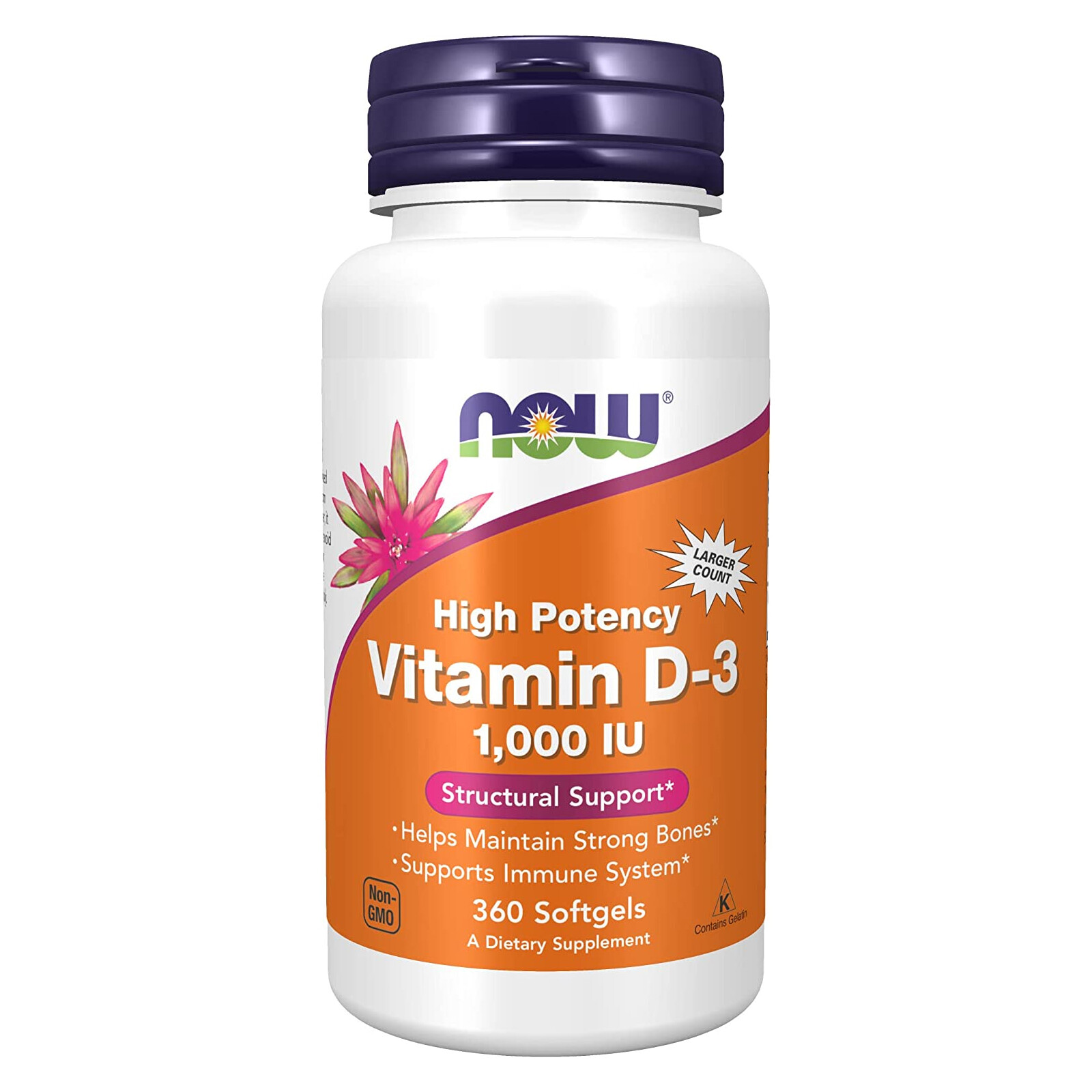 NOW FOODS Vitamin D-3 1000 IU 360 Softgels