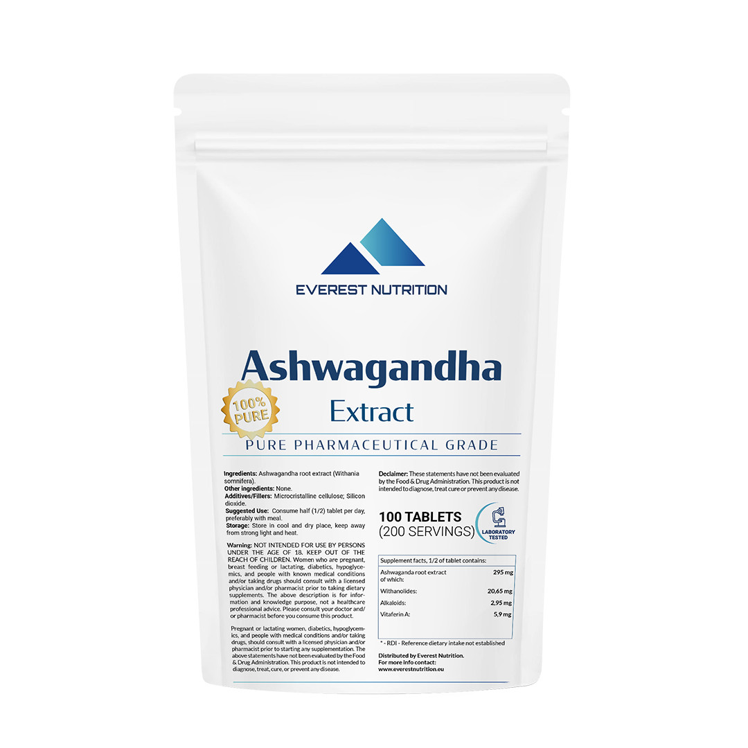 Ashwagandha Extract 600mg Tablets – 41mg Withanolides, Stress & Mood Support