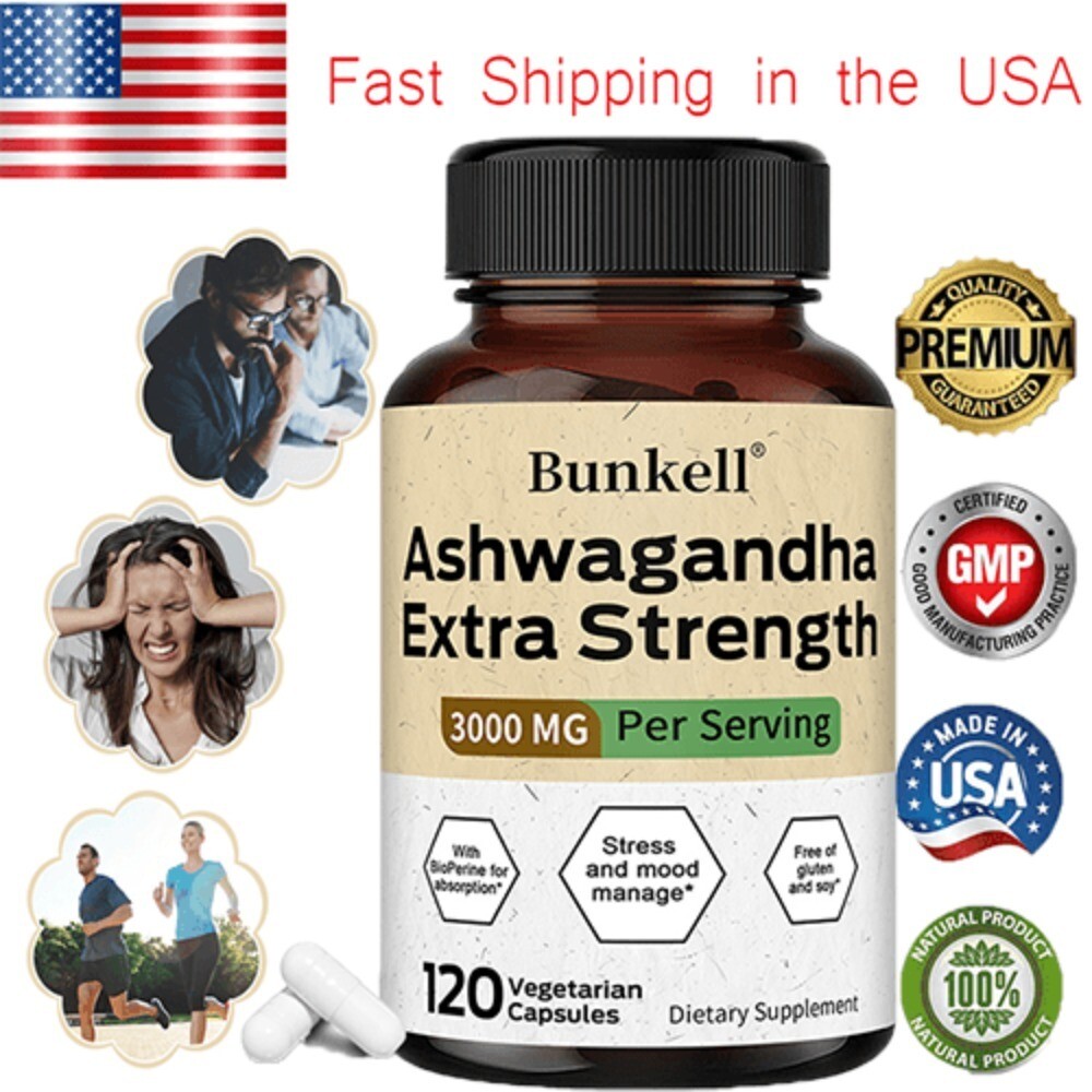 Ashwagandha Capsules with BioPerine for Absorption Stress and Mood Manage – US