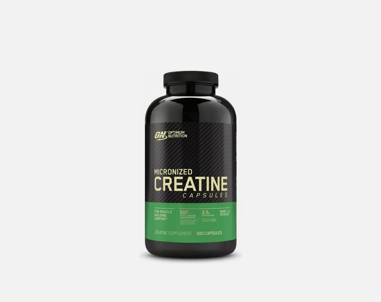 Optimum Nutrition Micronized Creatine Monohydrate, 300 Capsules, Expires 04/2026