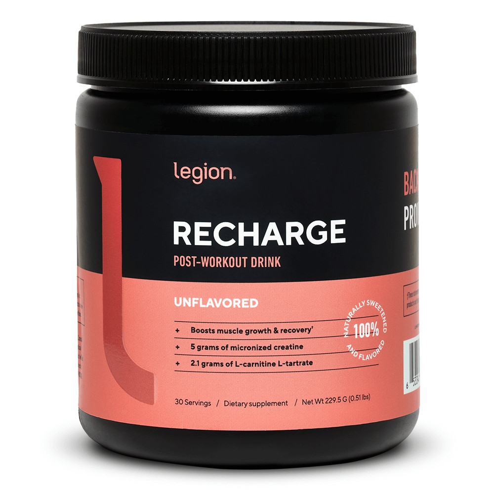 Legion Recharge Post Workout with Creatine Monohydrate, Unflavored, 30 Servings