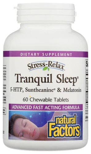 Natural Factors Stress-Relax Tranquil Sleep, 60 Chewable Tablets