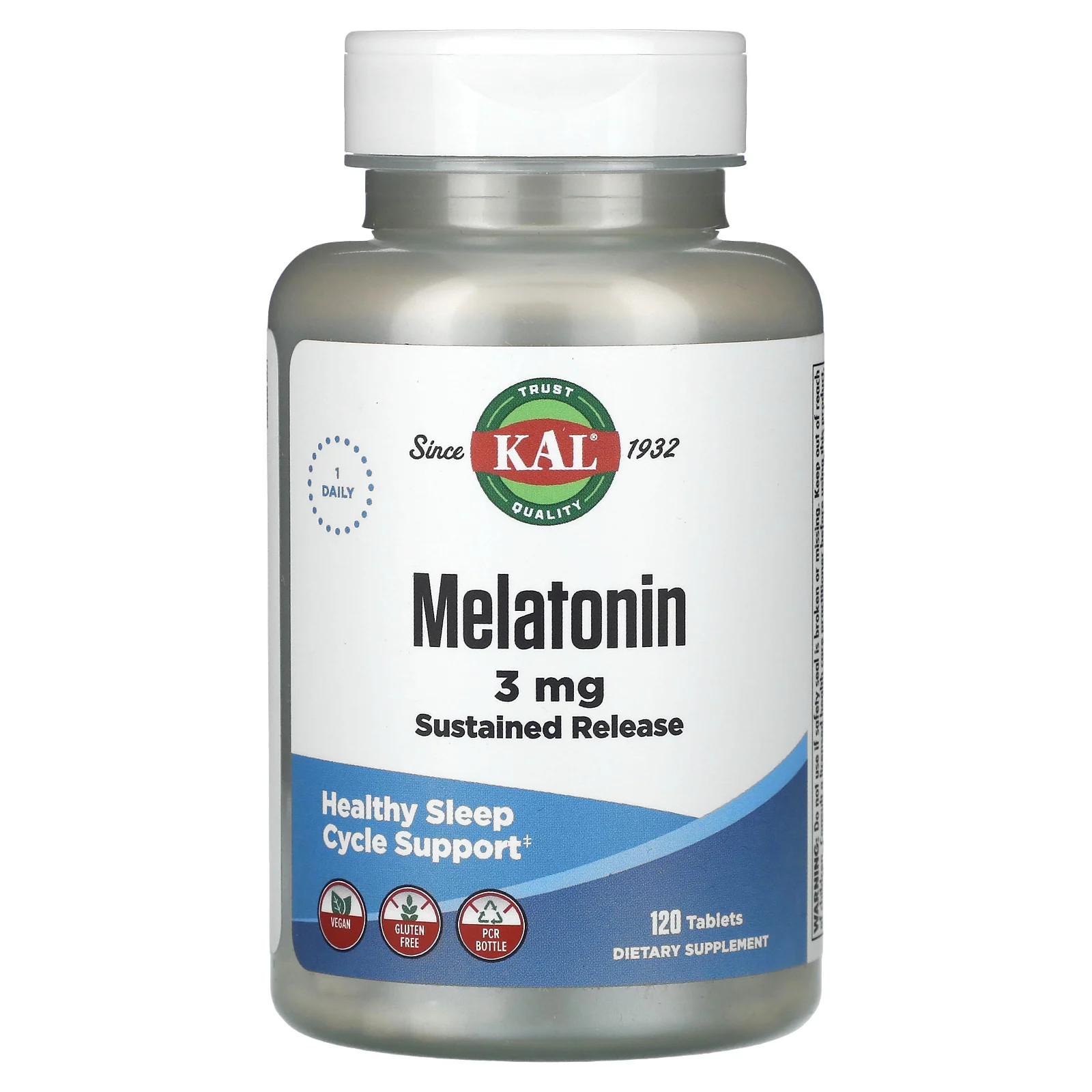 KAL Melatonin 3 mg 120 Tablets Vegetarian
