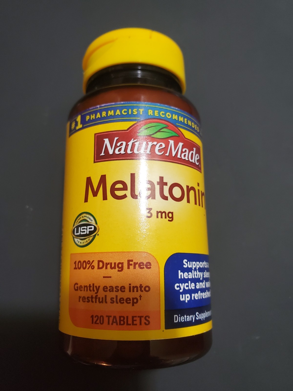 Nature Made Melatonin 3 mg 120 Tabs sleep restful jet lag exp03/2028 freeship