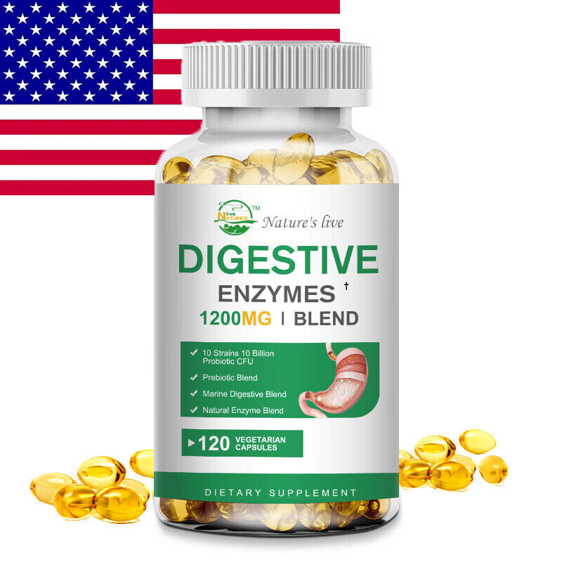 Prebiotic & Probiotics Digestive Enzymes For Gas,Constipation & Bloating Relief